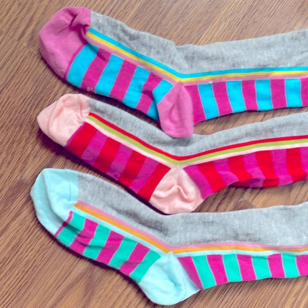 Little Miss Matched Girls Knee High Socks Colorful Ruler School Design 3…